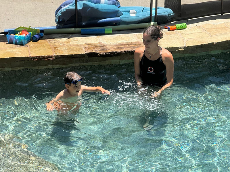 Private swimming instruction